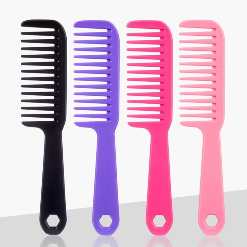 Practical Wide Toothed Comb with Long Handle for Smooth Hair Care Hairdressing Comb Hair Styling Tools