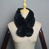 New Style Women Winter Real Rabbit Fur Scarf Lady Warm Rabbit Fur Scarves Knit Natural Real Rabbit Fur Ring Casual Muffler