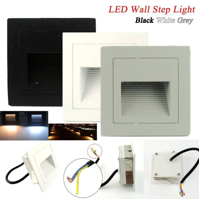 Waterproof Led Step Light Ip55 Black Aluminum 3w For Outdoor Balcony And Garden