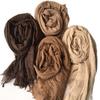 Silk Tassel Headscarf: Cross-border Crinkled Rayon Cotton Linen Scarf