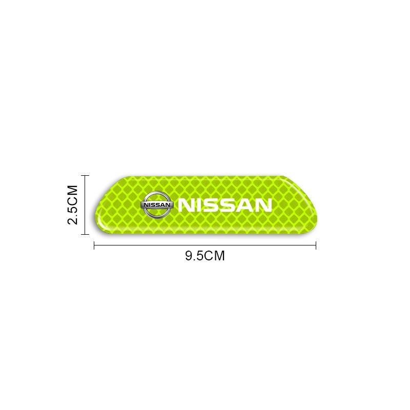 4PCS Car Door Safety Warning Reflective Mark 3D Sticker Car Accessories For Nissan Nismo Qashqai J11 J10 Juke X Trail T32 Tiida Teana Skyl