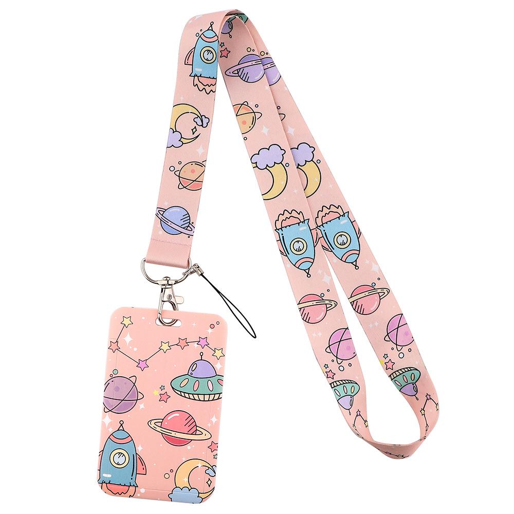 Moon Planet Cell Phone Lanyard: ID, Campus Meal, and Bus Card Holder