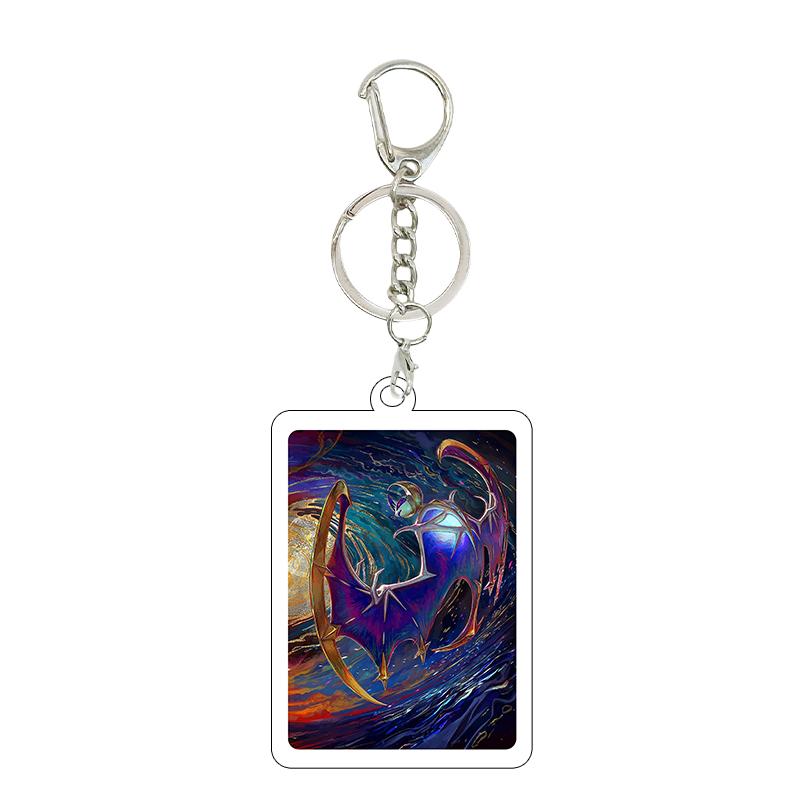 1pc Anime Charizard Mewtwo Gardevoir Cartoon Cool Game Characters Self Made Acrylic Keychain 5cm Pendant Decor Gifts Wholesale