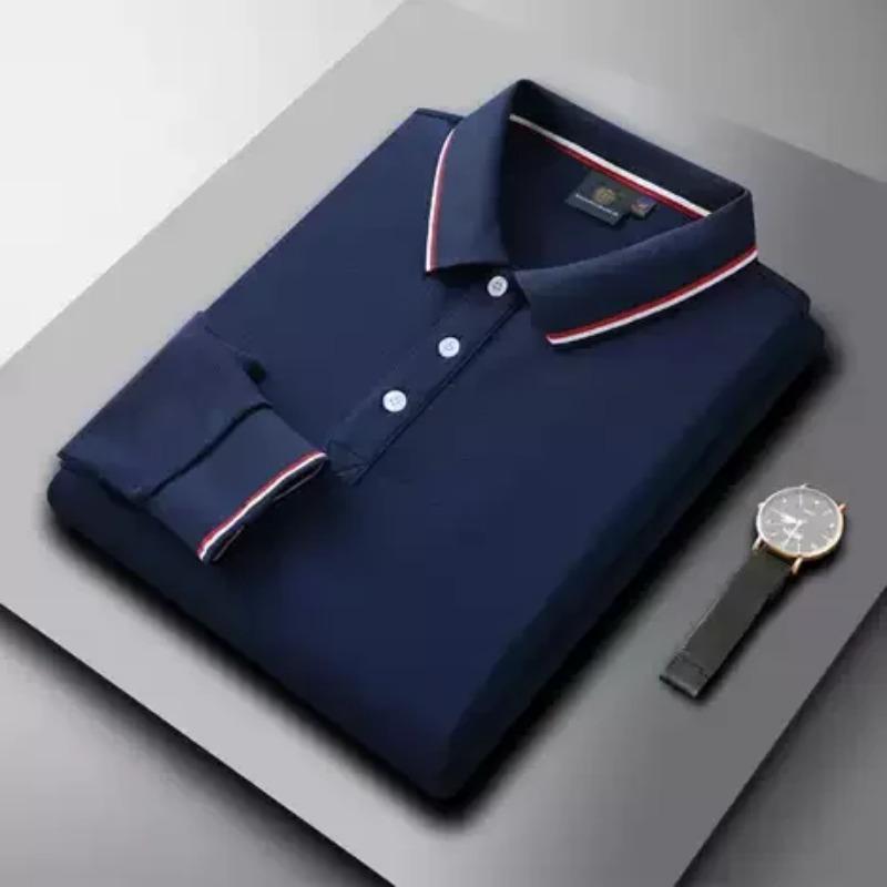 Letní móda Pánské polo tričko Business Casual Tričko s dlouhým rukávem Horký prodej Vysoce kvalitní Prodyšný Pohodlný top Podzim