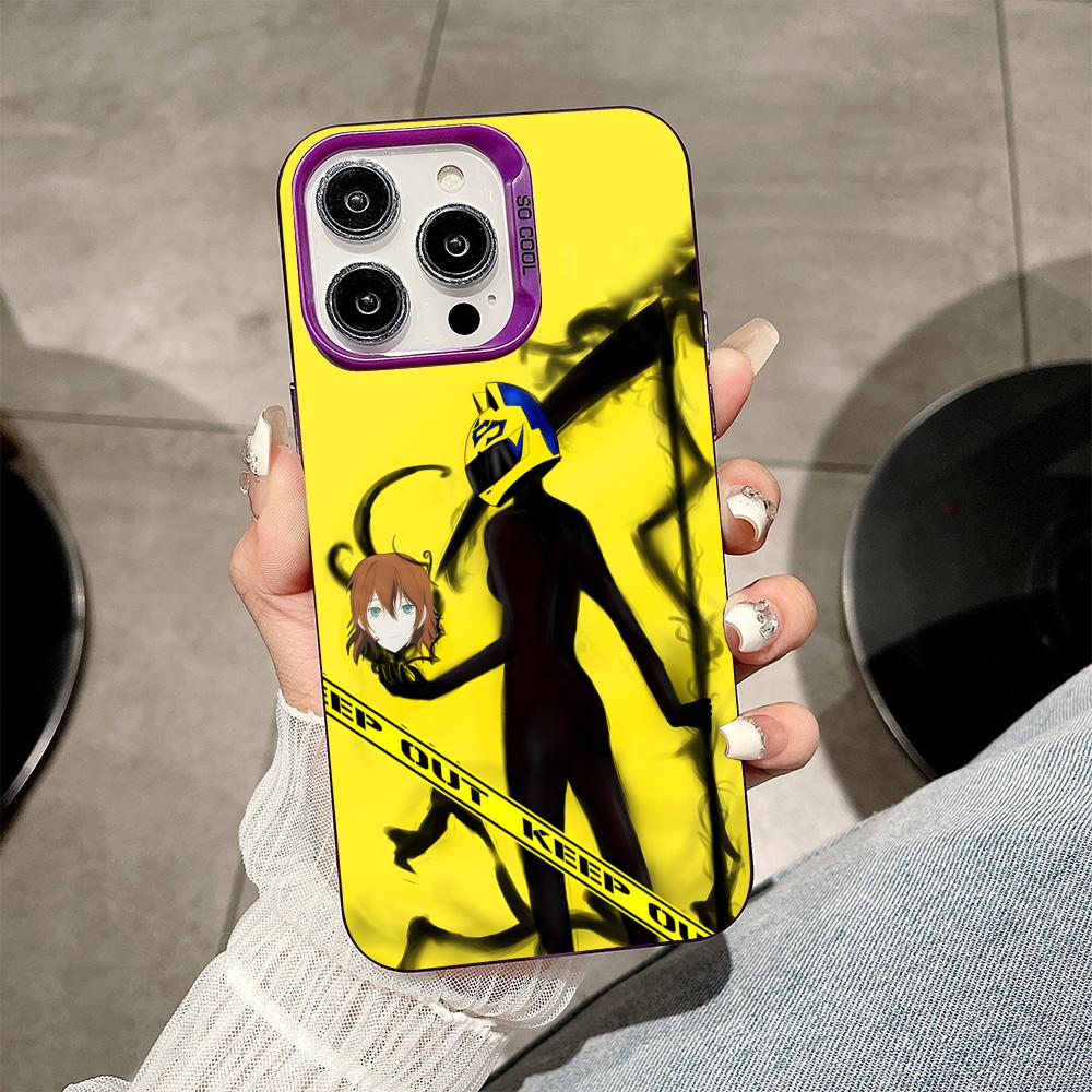 Anime Durarara Phone Case for iPhone 17 16 15 14 13 12 11 X XR XS Air Pro Max Plus Purple Colorful Silver Cover