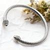 Women's Stainless Steel Wire Bracelet with Black/White Beads, Turquoise Crystals, and Pearl Accents