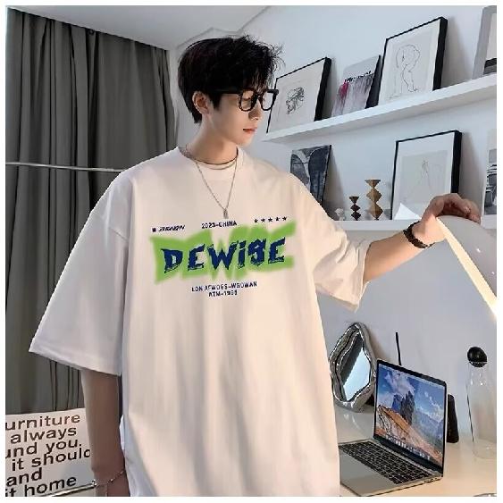 Nové tričko s krátkým rukávem pro muže v létě, trend v korejském stylu, jednoduchý top s polovičním rukávem, volné tričko značky Hong Kong