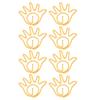 100Pcs Paper Clip Metal Hand Shaped Design Rustproof Paperclip Decoration for   School