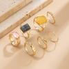 Accessories, Feel Inlaid Acrylic Ring, Light Luxury Irregular Alloy Ring