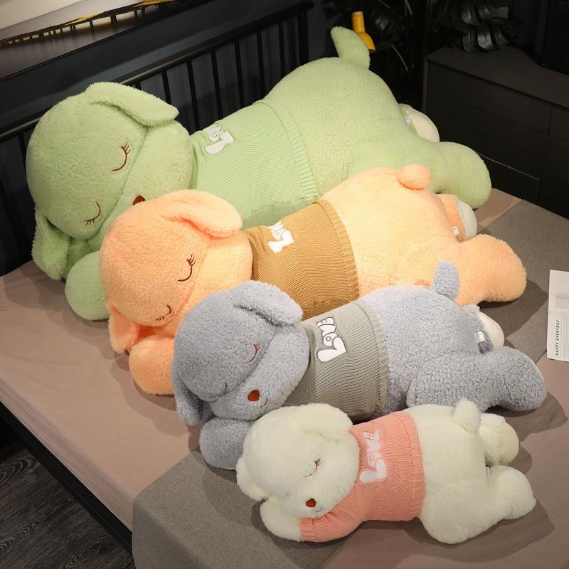 Large Sweater Dog Throw Pillow Plush Toy Doll Big Dog Doll Girl Sleeping Soothing Doll