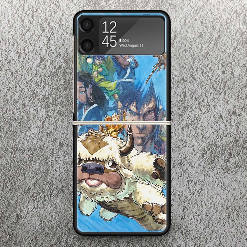 Anime Avatar The Last Airbender Zflip4 Zflip5 Phone Case For Samsung Z Flip3 Flip4 Flip5 5G ZFlip 4 5 3 Cover Cellphone Shell Fu