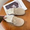 Comfortable Fur Classic Clogs for Women Winter New Cork Insole Plush Slipper with Arch Support Cozy Furry Suede Shoes