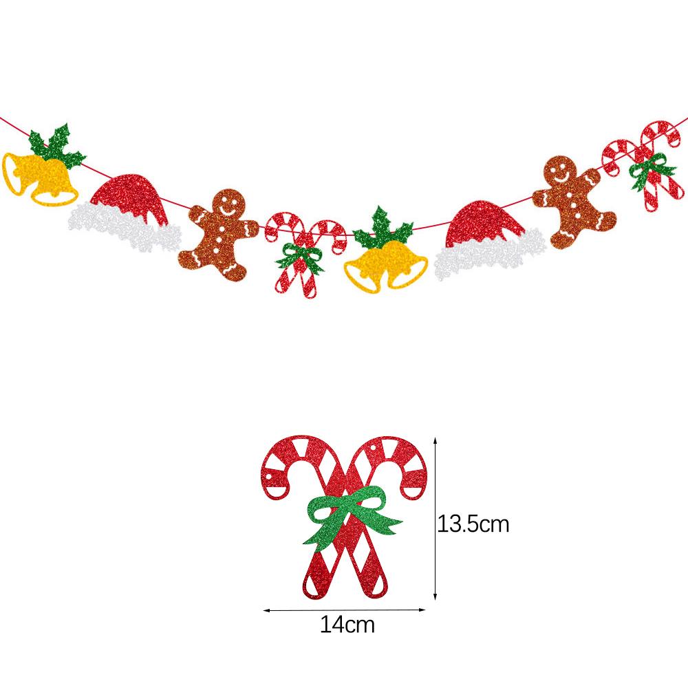 Christmas Door Hanging Pendant Xmas Paper Banner Drop Ornaments Santa Claus Snowman Xmas Cars Merry Christmas Decorations 2023