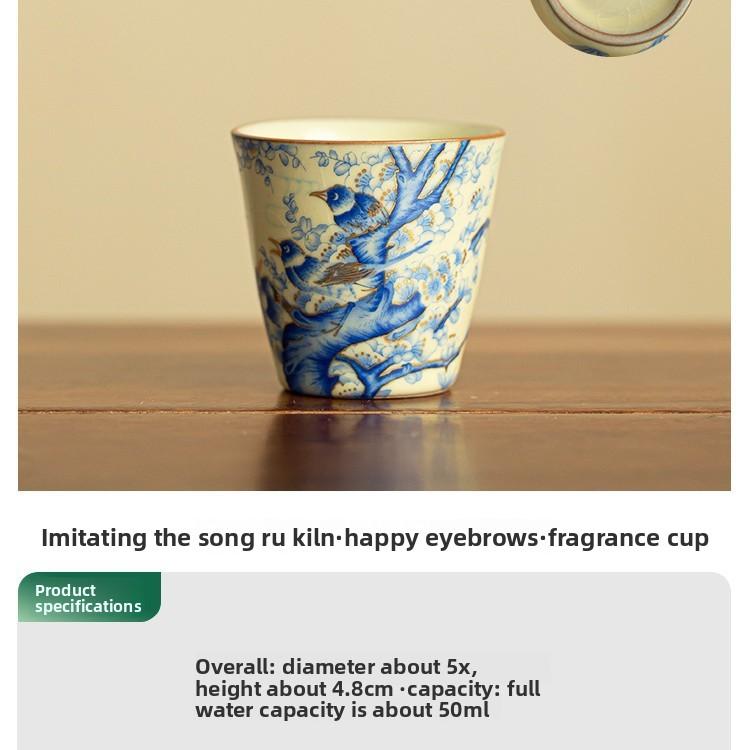 Jingdezhen Ru Kiln Tea Cups, Ceramic Tea Sets, Master's Cups, Customer's Cups, Opened Cups for Maintenance, Single Cup Tea