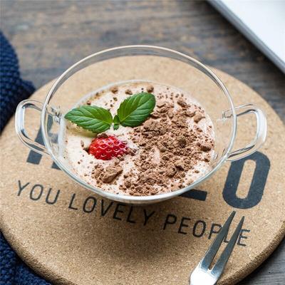 Ciotola per gelato in vetro resistente al calore, insalata di frutta e verdura, ciotola per dessert con manico, stoviglie per la casa