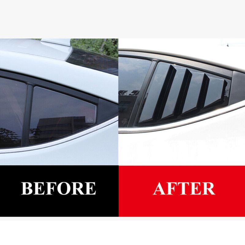 For Hyundai Elantra 2017- Car Rear Louver Window Side Shutter Cover Trim Sticker Vent Scoop ABS Carbon Fiber Accessories
