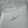 Elegant and Smooth Texture Hetian Jade Bead Necklace for Women, French Minimalist Collarbone Chain, Light Luxury Niche Design Pendant