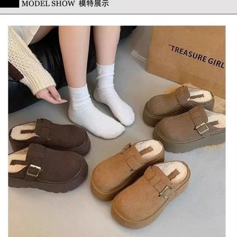 Женские тапочки на высокой платформе — фото 4