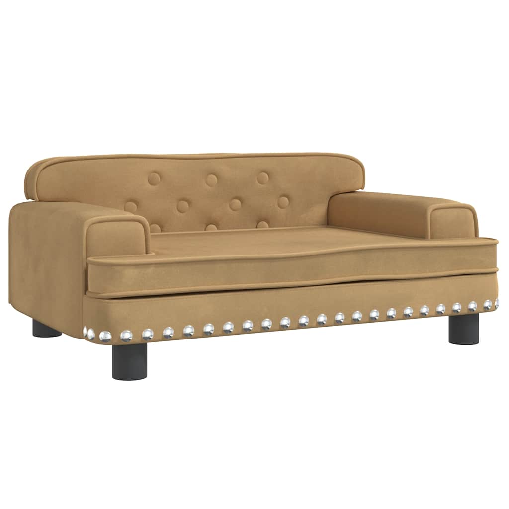 Kids  Sofa Brown 70x45x30 cm Velvet