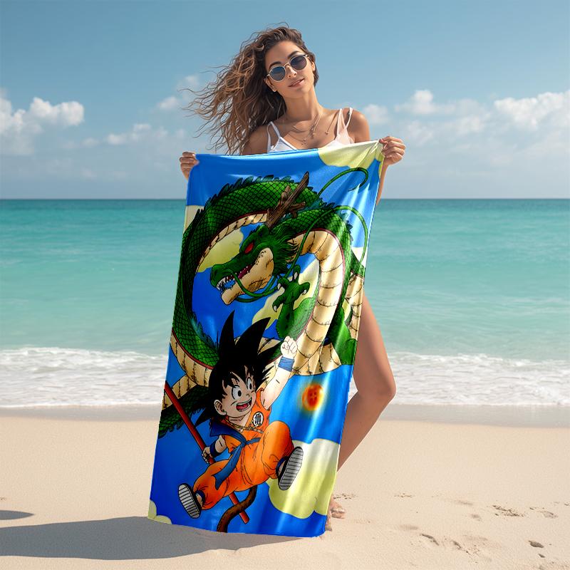 1pc Dragon Ball1 Beach Towel, Comfortable and Thick, and Swimming/Bath/Picnic/Camping Towel, Suitable for Seaside Beaches