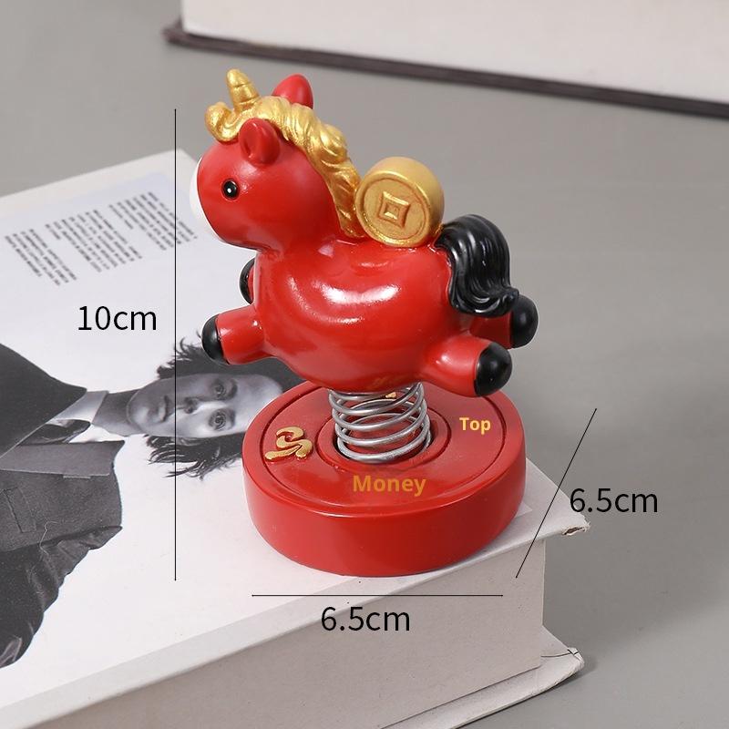 2026  Creative Horse Cute Statue Key Chain Pendant Home Office Desktop Ornaments Funny Toys