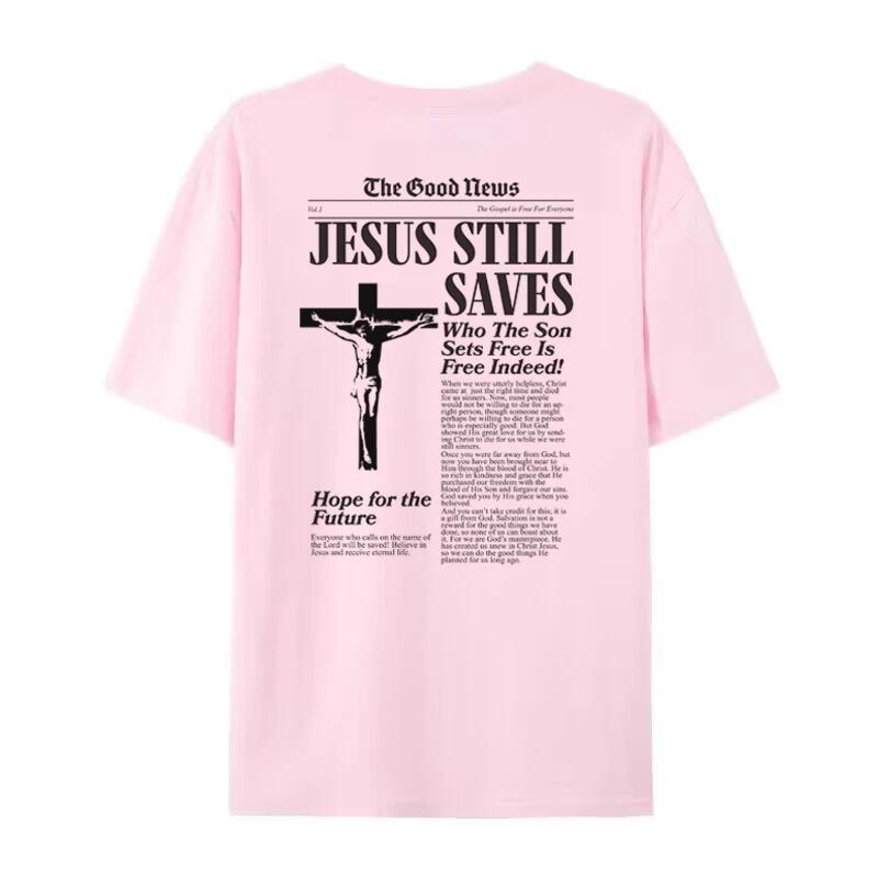 Women Retro Fashion Jesus Bible Verse TShirt Unisex Oversized Harajuku Streetwear Graphic Tees Christian Shirt Faith Tops Gifts