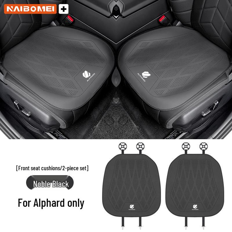 Toyota Alphard Front & Rear Perforated Leather Seat Cushion Set - 3 Pieces