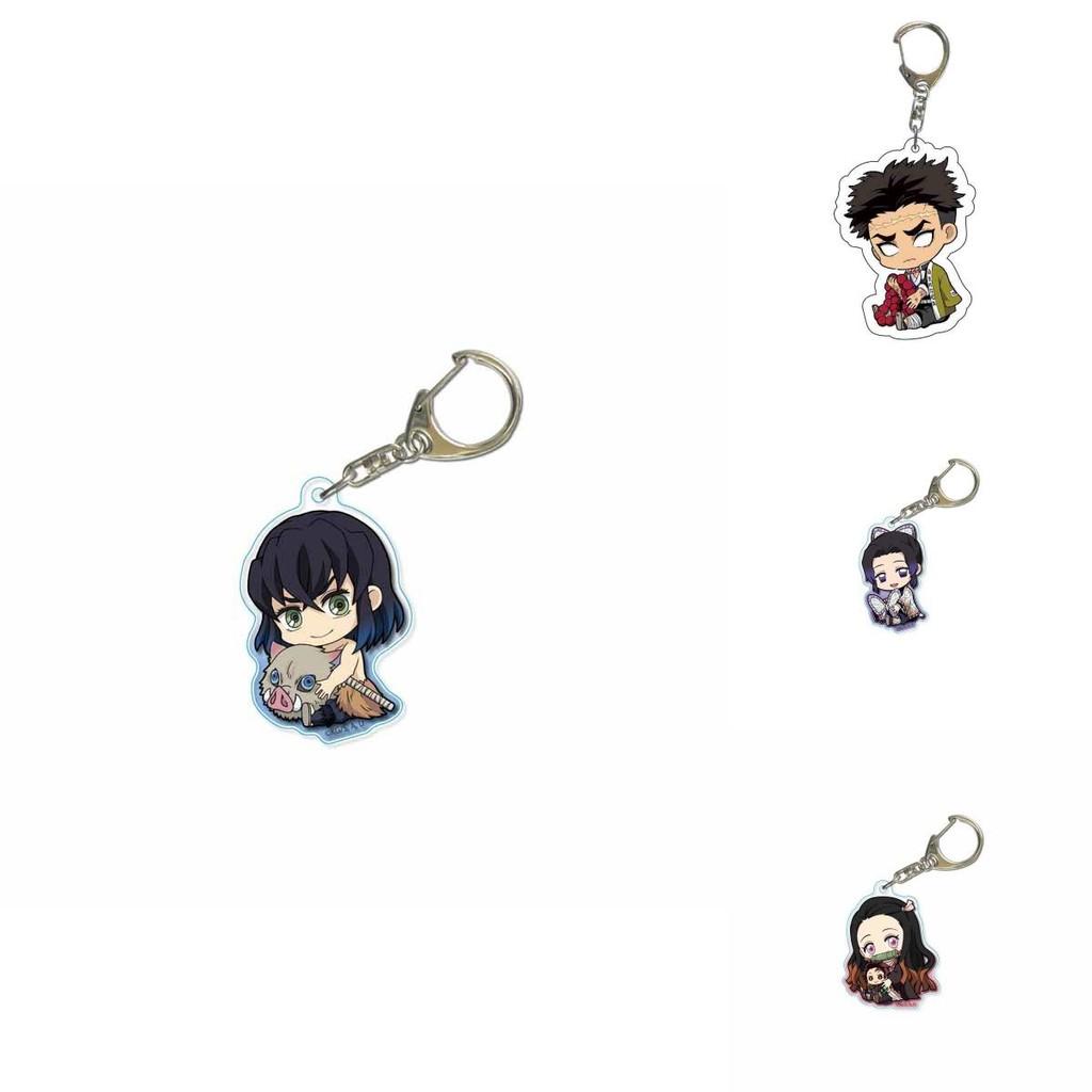 Immersive Demon Slayer Anime Cartoon Character Acrylic Keychain Bag Pendant Accessories Perfect Gift