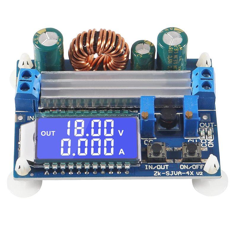 2Pcs DC-DC Buck Boost Converter Module 5.5-30V to 0.5-30V 4A 35W Adjustable Step Up Down Voltage Regulator LCD Digital Voltmeter
