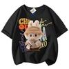 Μόδα Νέα 3D Εκτύπωση Labubu Παιδικά T-shirt Στρογγυλή Λαιμόκοψη Τοπ Αγόρια Κορίτσια Χαριτωμένα Κοντομάνικα Παιδικά Ρούχα
