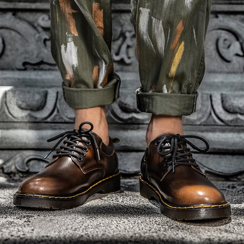 38-48Ανδρικά Παπούτσια από Γνήσιο Δέρμα Μεγάλο Μέγεθος Αδιάβροχα Υπαίθρια Παπούτσια Oxford Παπούτσια Derby Ανδρικά Μπρογκς Δερμάτινα Παπούτσια