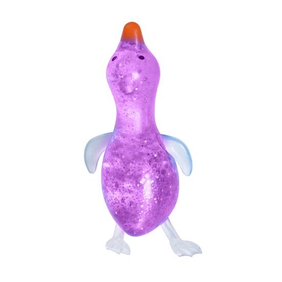 Transparent Glitter Duck Squeeze Toy, Mini Duck Anxiety Relief Sensory Toy, Slow Rising Animal Shape Stress Toy
