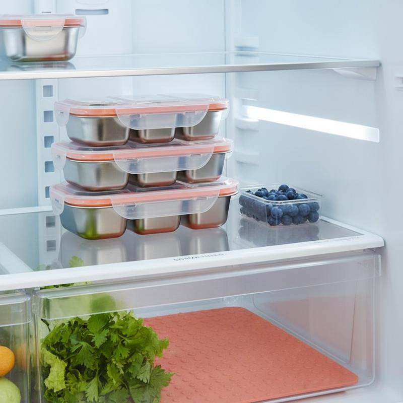Mini pojemnik na lunch ze stali nierdzewnej 304 na lekkie posiłki Do kontroli porcji Można używać w kuchence mikrofalowej