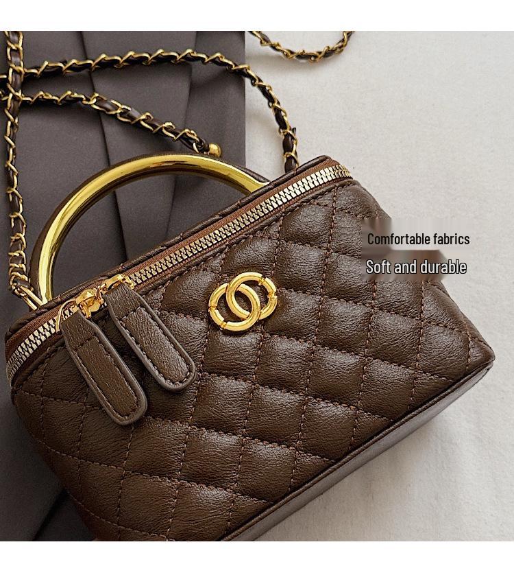 High-End Women's Diamond Pattern Crossbody Bag - Autumn/Winter Edition