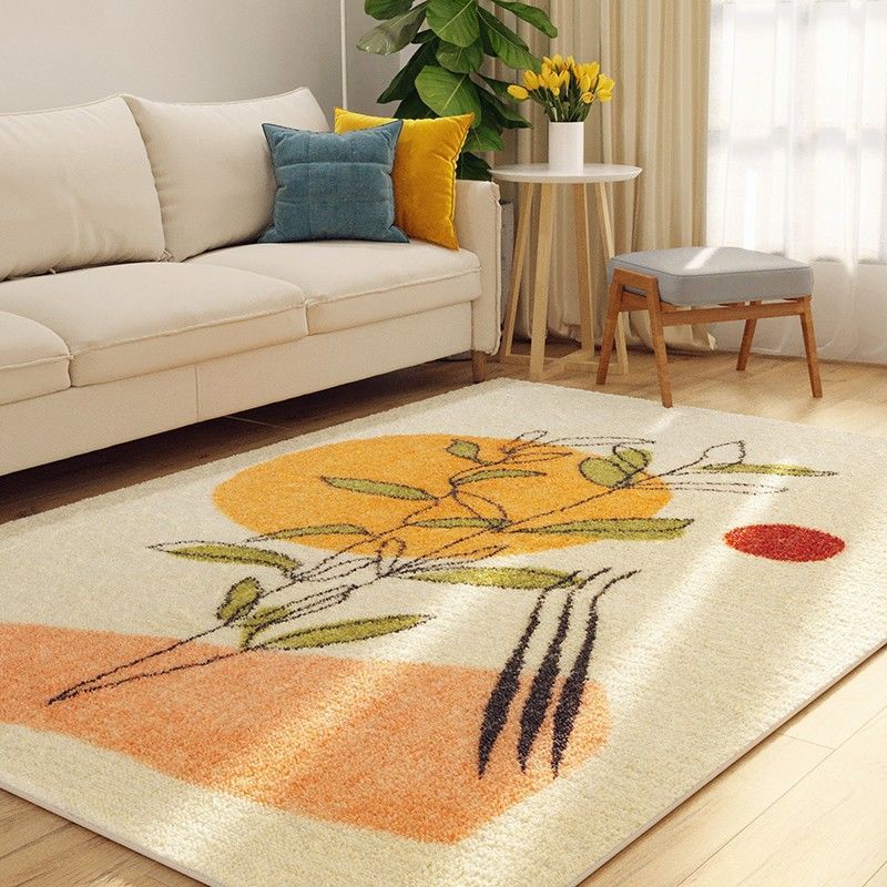 Living Room Carpet Coffee Table Mat Bedroom Floor Mat Girl's Dirt Resistant Foot Mat Can Be Cut
