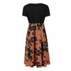 Women's Summer Casual V-neck Dress, Bohemian Floral A-line Dress