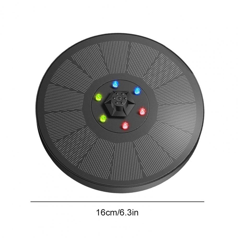 Solar Fountain with LED Lights Birds Bath Garden Pond Pool Decorative Outdoor DIY Potential for Garden