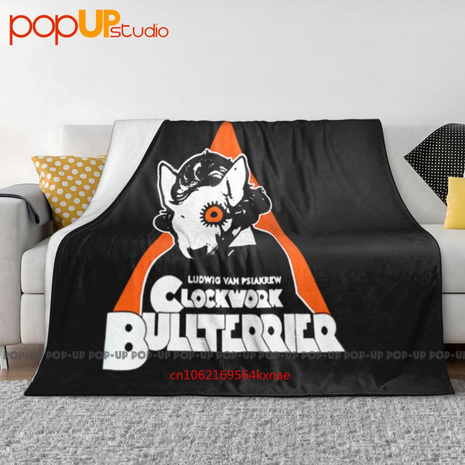 Bull Terrier The Clockwork Bull Terrier Ultra-Soft Blanket Quilt Winter Sofa Cover Bed Covers 30x40in