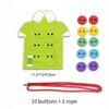 Children's Threading Toy Montessori Enlightenment Training Life Skills Teaching Aids Clothes Threading Game Wooden Fun Toy Gifts