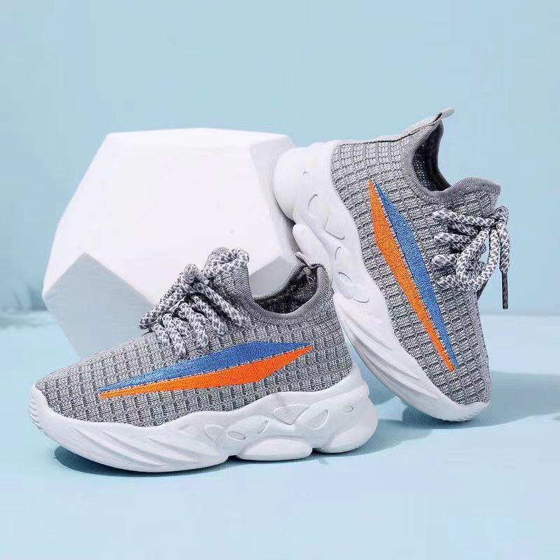 Men's and Women's Shoes, Spring New One-foot Non-slip Children's Running Shoes, Lightweight Breathable Mesh Casual Sneakers