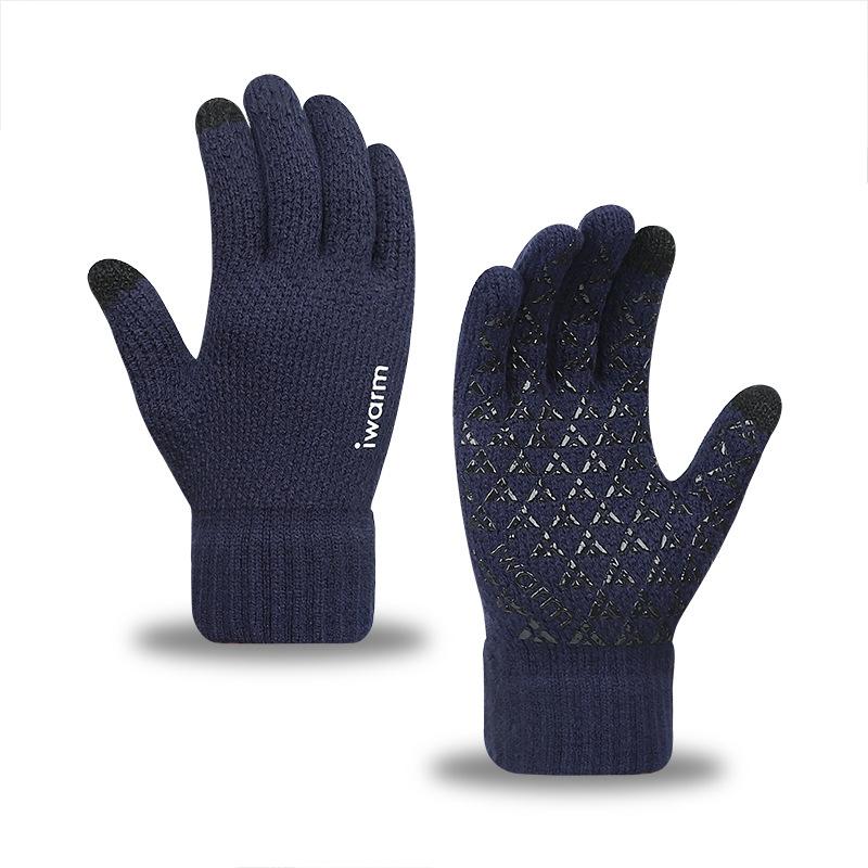 Iwarm liebt Wärme Herren- und Damen-Strickhandschuhe Winter Outdoor Kälteschutz Warme Fleece-Jacquard-Handschuhe Großhandel