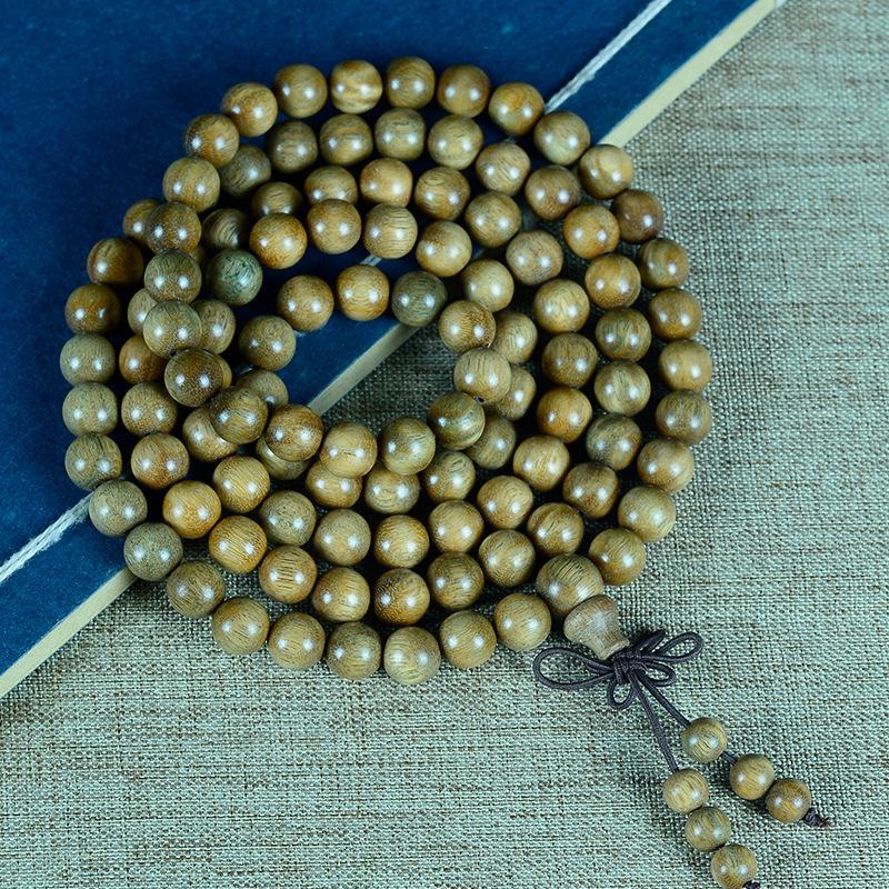 Argentina old material submerged green sandalwood bracelet sandalwood wooden cultural toy bracelet men's and women's jewelry buddhist beads