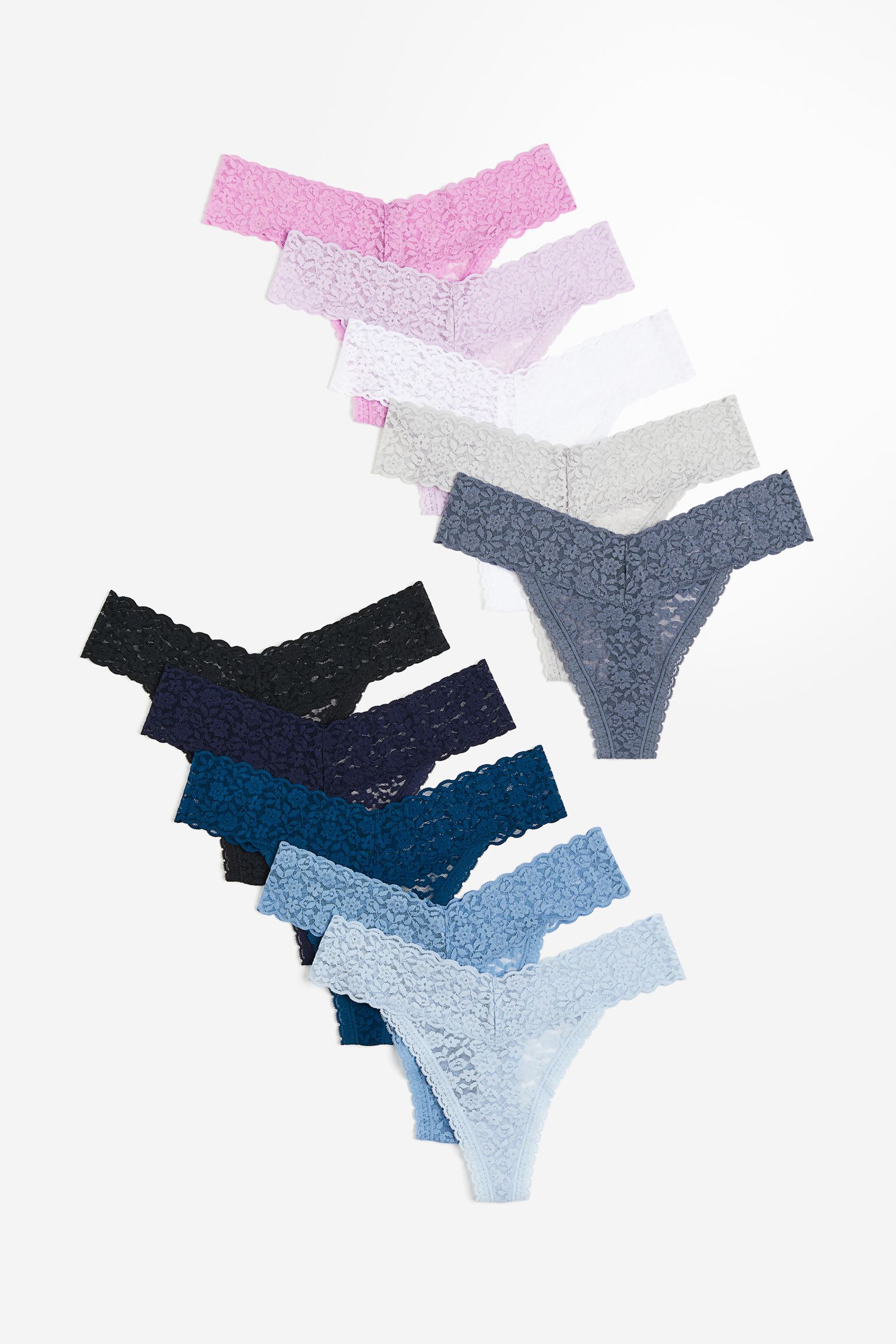 

10-pack lace thong briefs