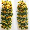 1pcs 260cm Artificial Yellow Sunflower Garland Flower Vine Wedding Floral Arch Decor Silk Artificial Flowers