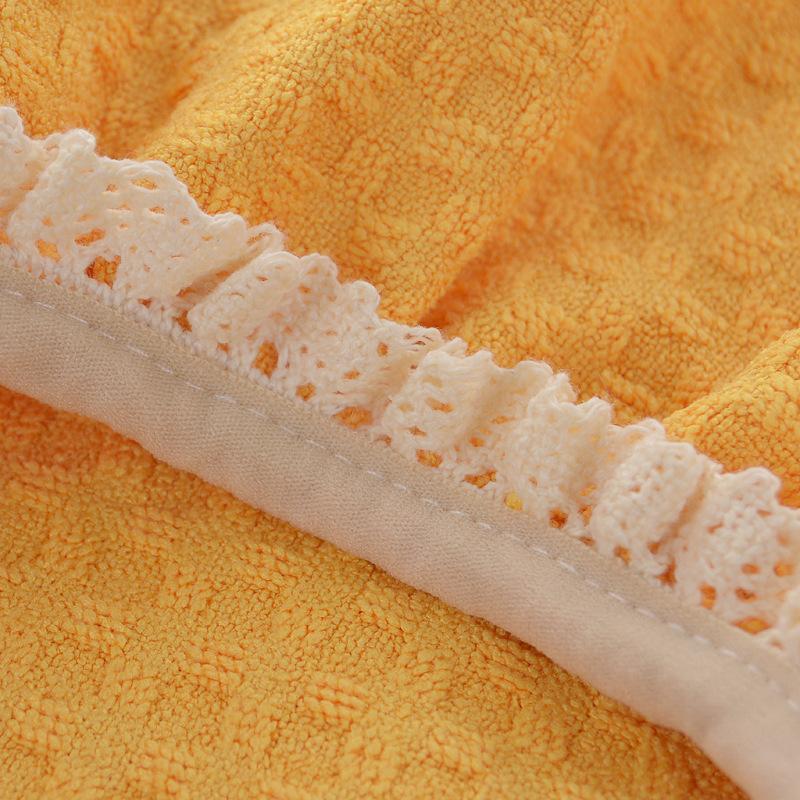 Microfiber absorbent dry hair cap women's thickened headscarf with elastic waffle dry hair towel