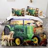 3D Printed Tractor Duvet Cover and Pillowcase, Country Truck Bedding Set for Single/Double Beds, Bedroom Decor Boy Gift