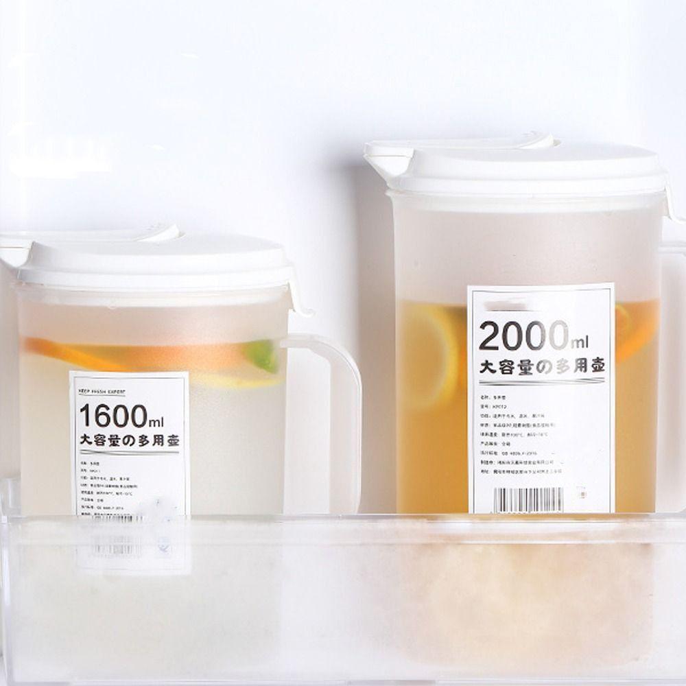 1.6L/2L Cold Water Pot Transparent Fruit Tea Drink Kettle Drinks Storage Tank  Kitchen Refrigerator