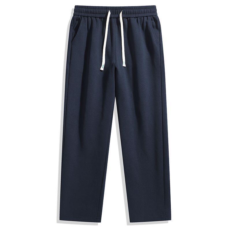 

Унисекс Хлопковые Повседневные Прямые Спортивные Штаны - Плотные, Теплые, для Осени и Зимы L