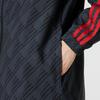 Adidas Striped Logo Sports Knit Long Sleeve Hooded Soccer Jacket Men Outerwear Black HE6650