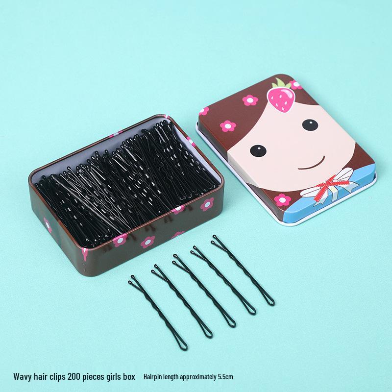 50-200 Pcs Black U-Shaped Bobby Pins & Flat Hair Clips for Hair Styling